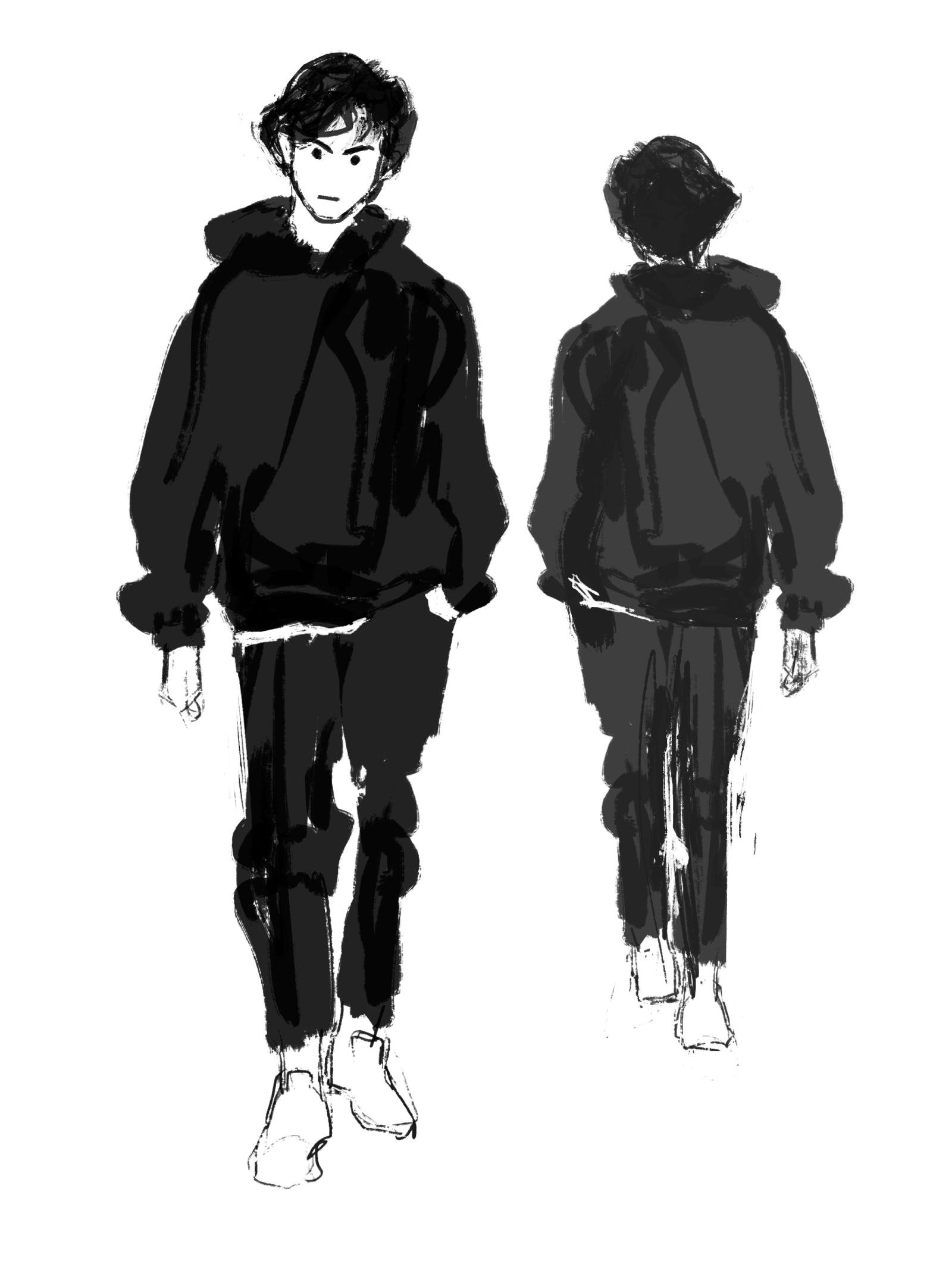 black, brush