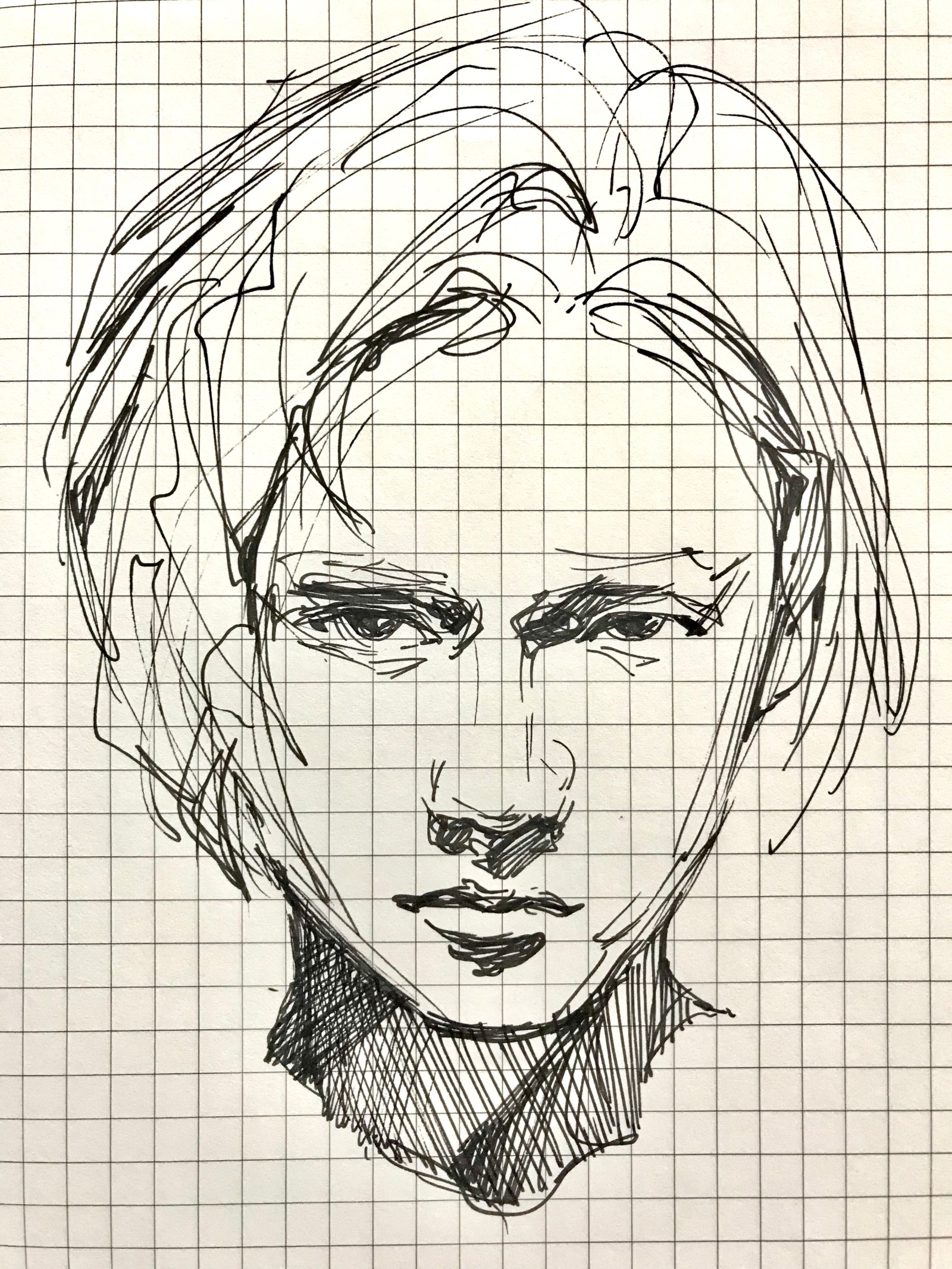 black, pen, faces