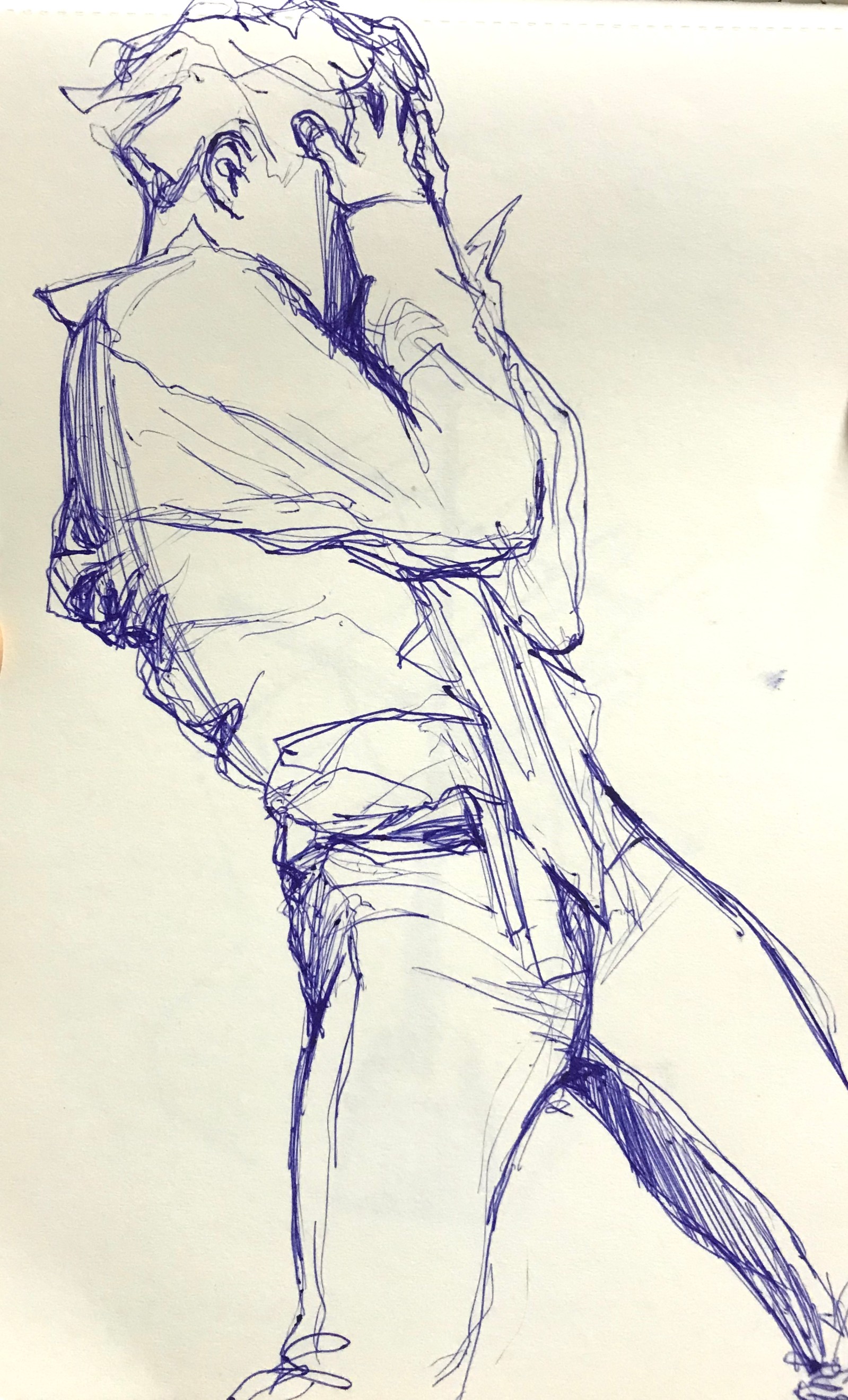 blue figure drawings