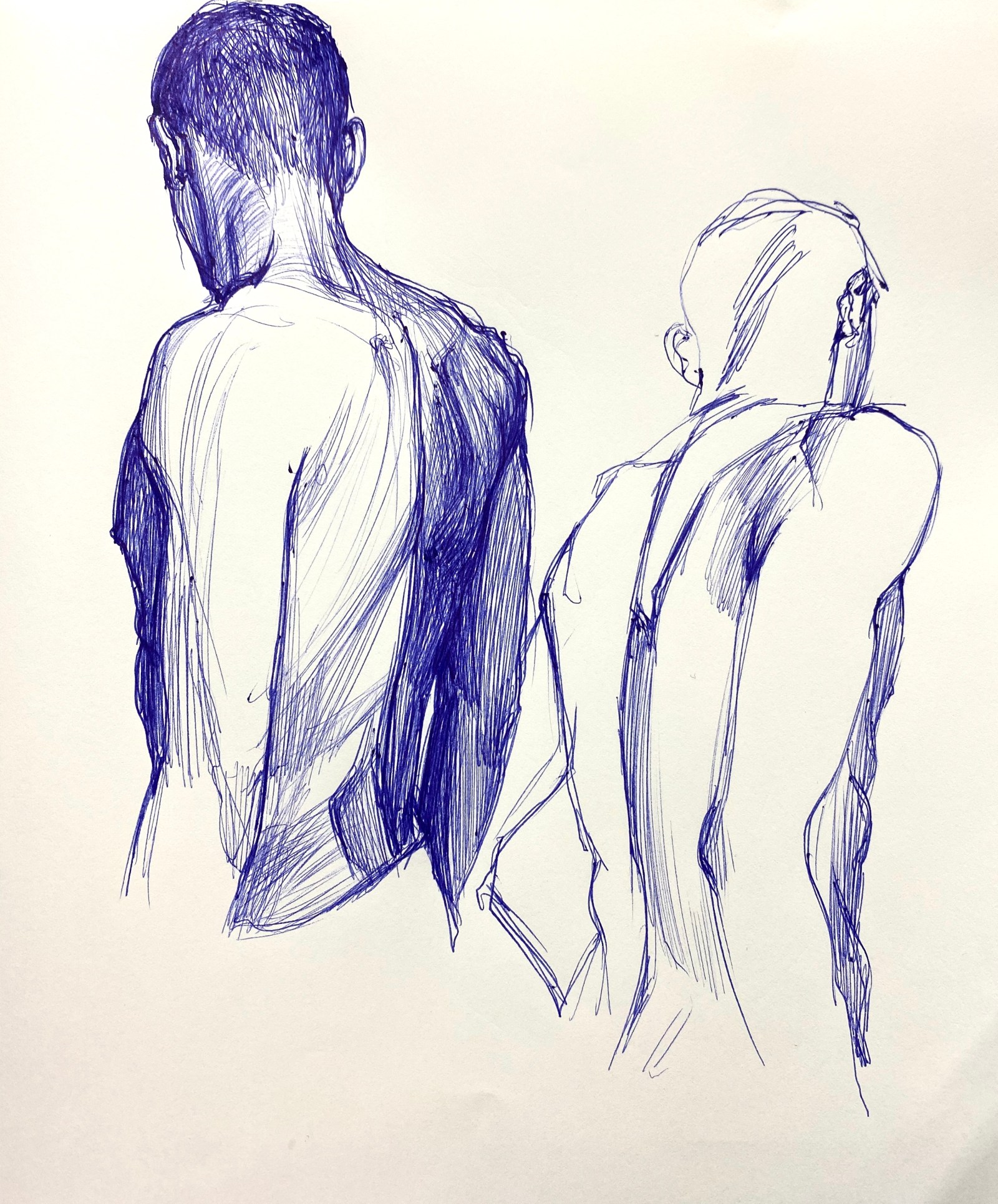 blue, pen, bodies